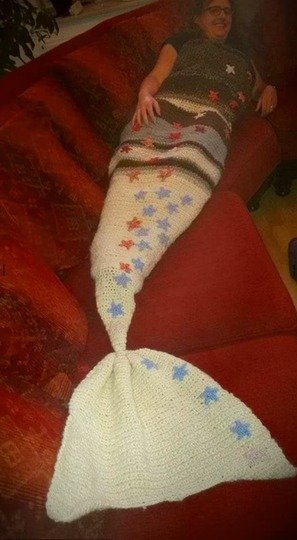 Häkelanleitung Meerjungfraudecke / Schlafsack