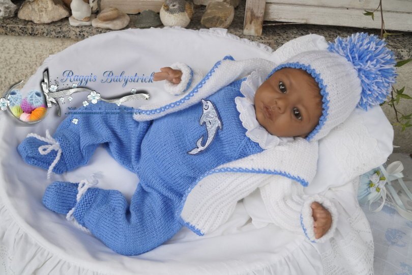 Strickanleitung für Baby's u. Reborns 4-teilig Modell Diego Gr. 48 - 50 - Bild 2