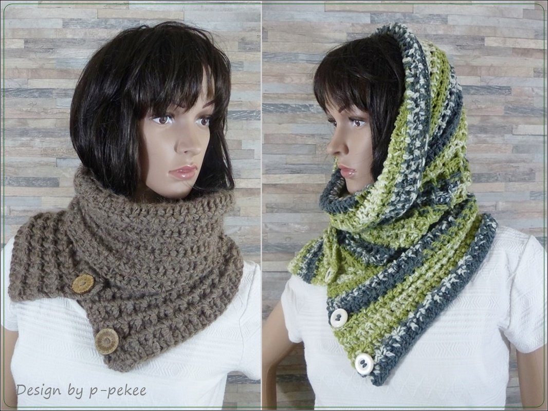 Hasina Häkelanleitung für einen Loop / Schalkragen