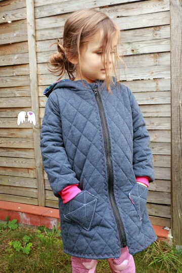 Diamond Coat : Mantel + Jacke mit Diamantenunterteilung 86-164