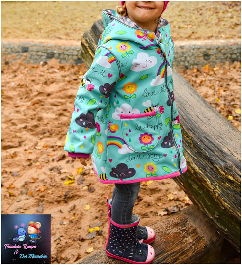 Diamond Coat : Mantel + Jacke mit Diamantenunterteilung 86-164