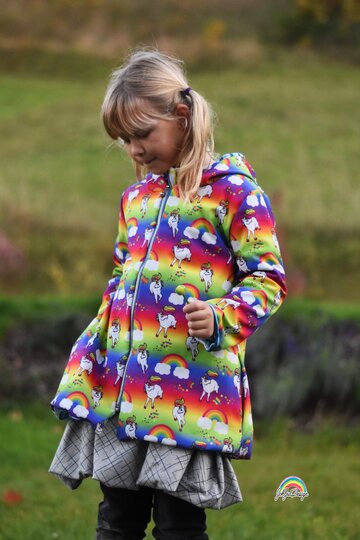 Diamond Coat : Mantel + Jacke mit Diamantenunterteilung 86-164