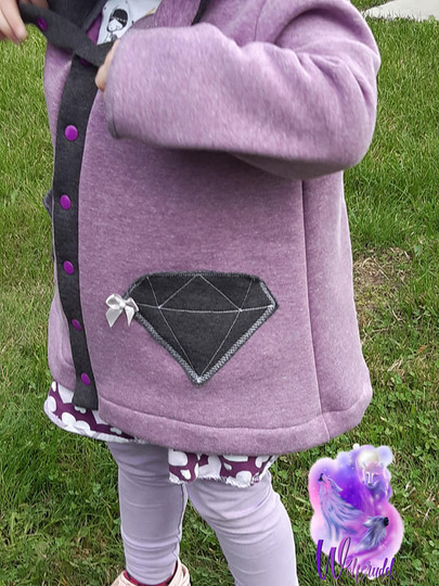 Diamond Coat : Mantel + Jacke mit Diamantenunterteilung 86-164