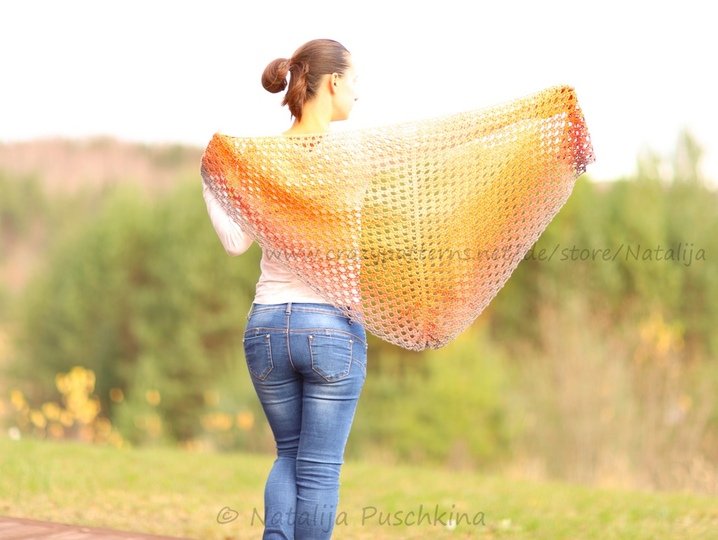 Anfänger freundliche Häkelanleitung für Dreiecktuch