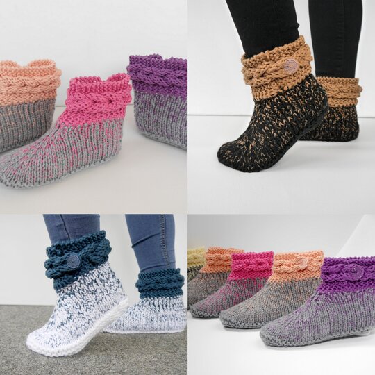 Strickanleitung - Hausschuhe VRONI Gr. 35 – 48 – No.217E