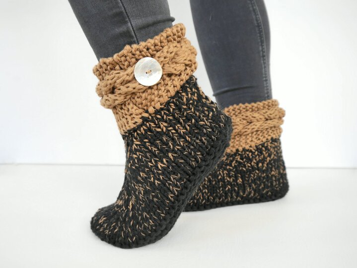 Strickanleitung - Hausschuhe VRONI Gr. 35 – 48 – No.217E