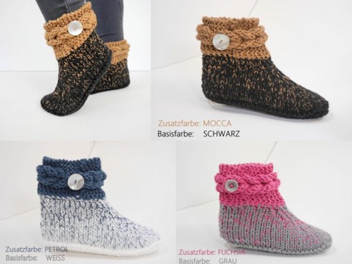 Strickanleitung - Hausschuhe VRONI Gr. 35 – 48 – No.217E