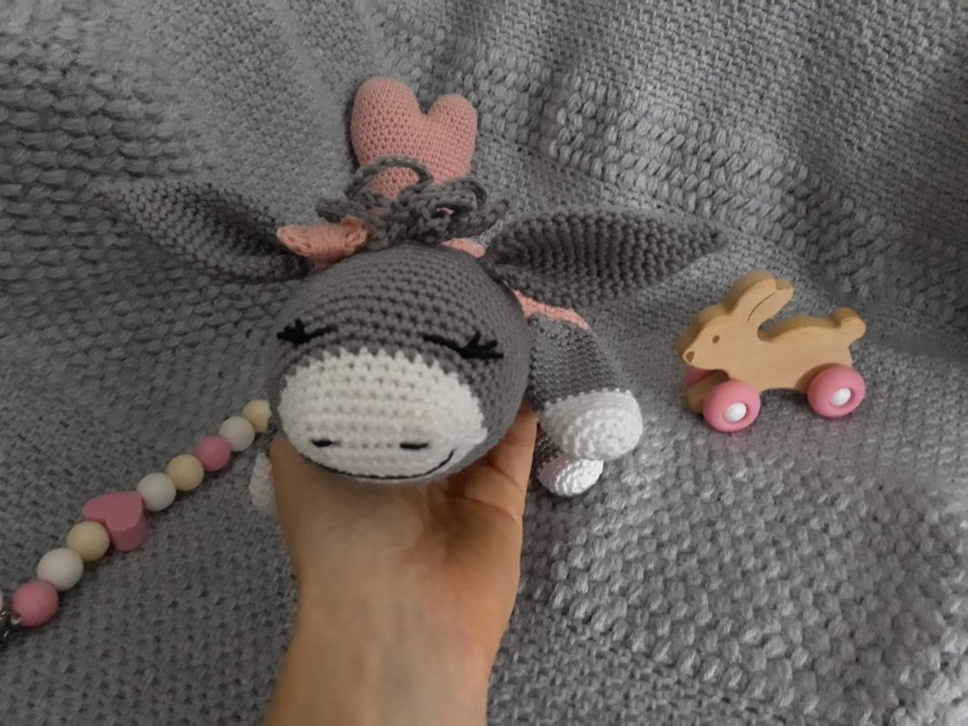 Schmuseesel Bella- Häkelanleitung Schmusetuch von Wolldiamant - Bild 12