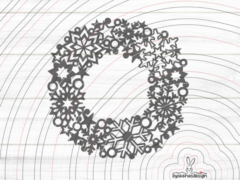 Sterne Kranz Plotterdatei SVG DXF