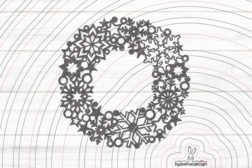 Sterne Kranz Plotterdatei SVG DXF