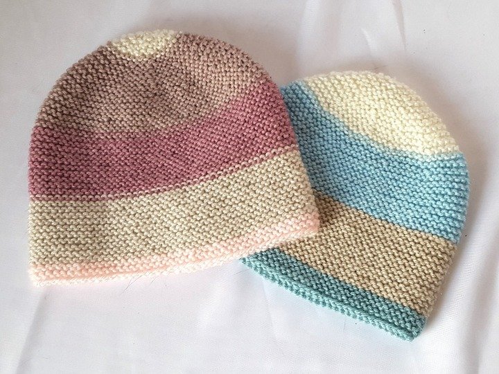 Strickanleitung Babymütze, Baby-Mütze in 2 Größen, ca. 0 - 12 Monate  #271