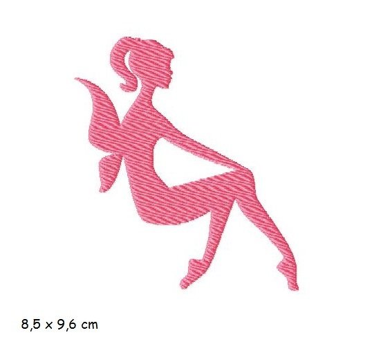 Stickdatei "Fee" 10x10 cm Schattenbild - Bild 2