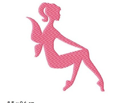 Stickdatei "Fee" 10x10 cm Schattenbild