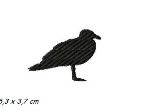 Stickdatei "Möwe" 10x10 cm Schattenbild