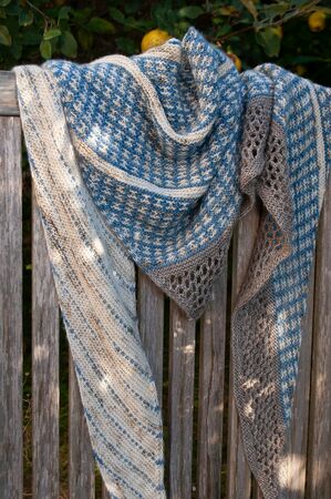 Knitting Pattern Shawl Friesenblau
