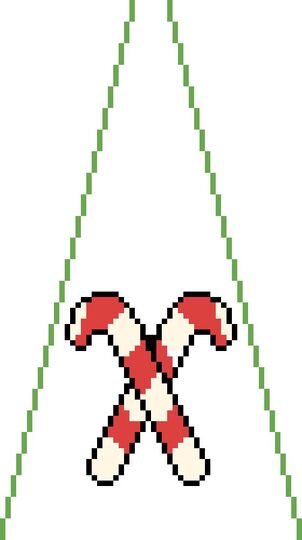 Häkelmuster *CHRISTBAUM Decke * Merry X-Mas Candy * Grafik für Fm Christbaumdecke