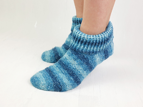 Häkelanleitung Haussocken No.8 (Gr. 36-43)