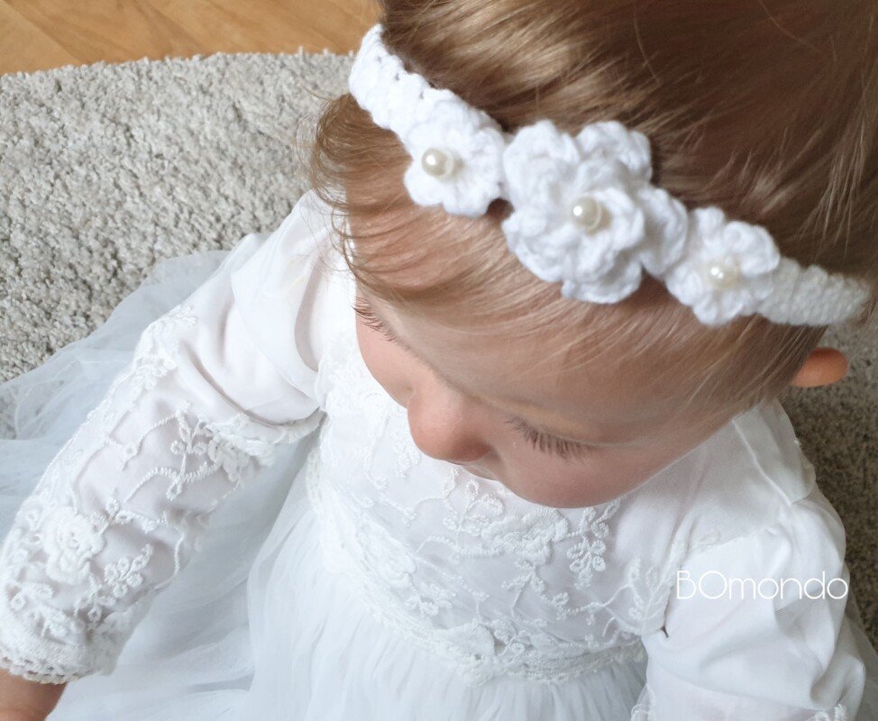 Häkelanleitung Haarband Rosa - Bild 4