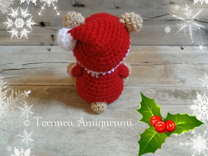 Crochet pattern Nick, the christmas bear pdf ternura amigurumi english- deutsch- dutch