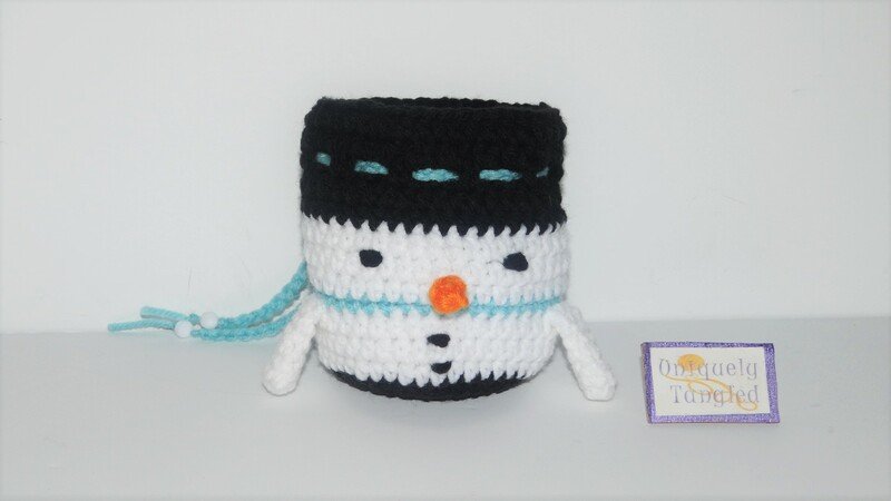 Snowman Pouch-Crochet Pattern PDF- English