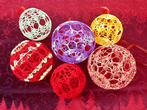 Häkelanleitung Weihnachtskugeln