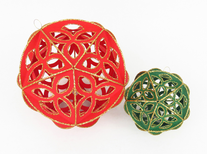 Weihnachtliche Deko-Kugeln – Bastelanleitung und Vorlagen