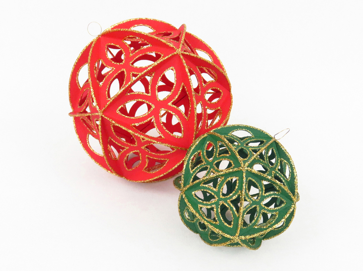 Weihnachtliche Deko-Kugeln – Bastelanleitung und Vorlagen