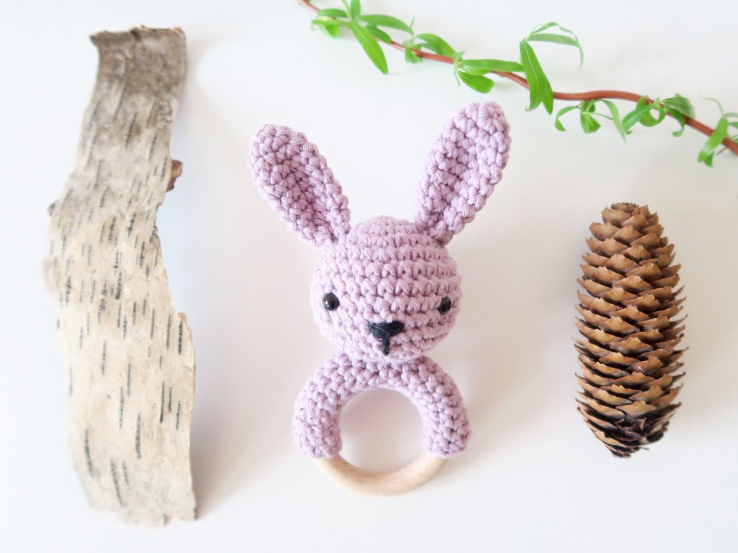 Häkelanleitung - Hase Beißring &amp; Rassel