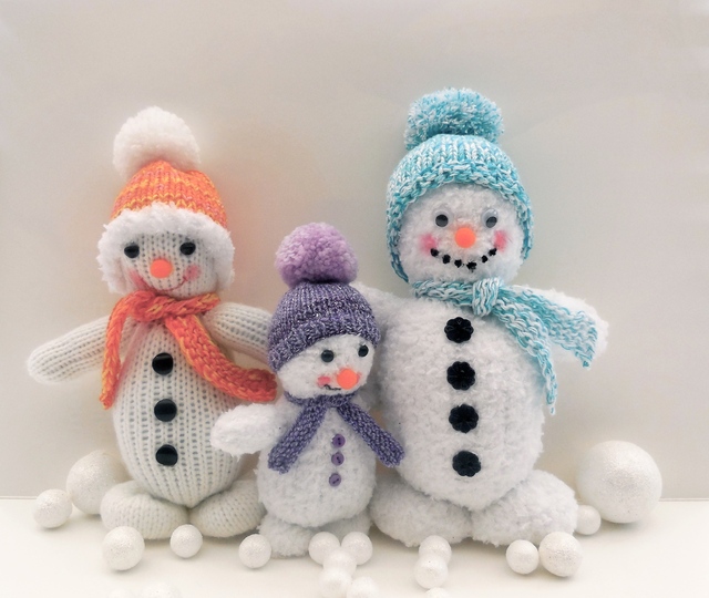 Schneemann Strickanleitung "Familie Frost"