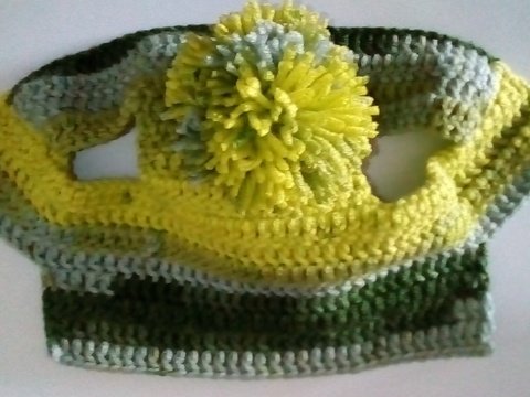 Fliegenhaube Fliegenohren Fliegenmütze "Bommelmütze"