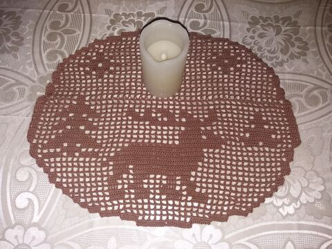 Tischdeckchen rund Weihnachten Rentier