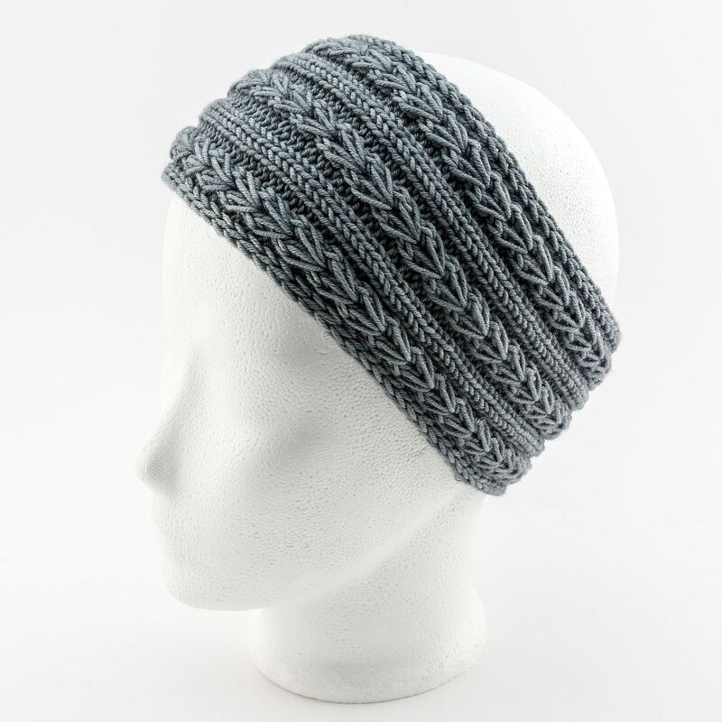 Strickanleitung Stirnband Silver Wheat Band (flach gestrickt)