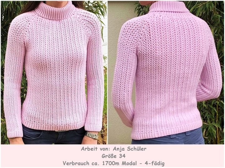 Häkelanleitung Pullover Zauberland für Damen und Herren