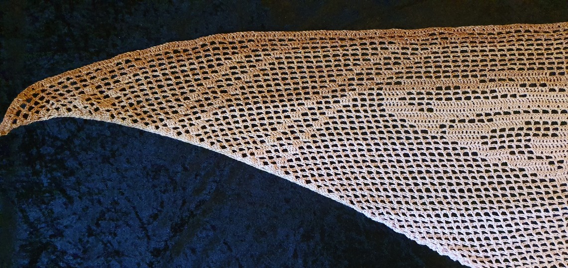 Schmetterling, Motivtuch, Häkeltuch, Dreieckstuch