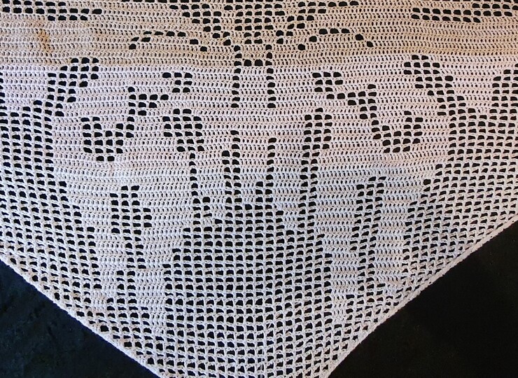 Schmetterling, Motivtuch, Häkeltuch, Dreieckstuch