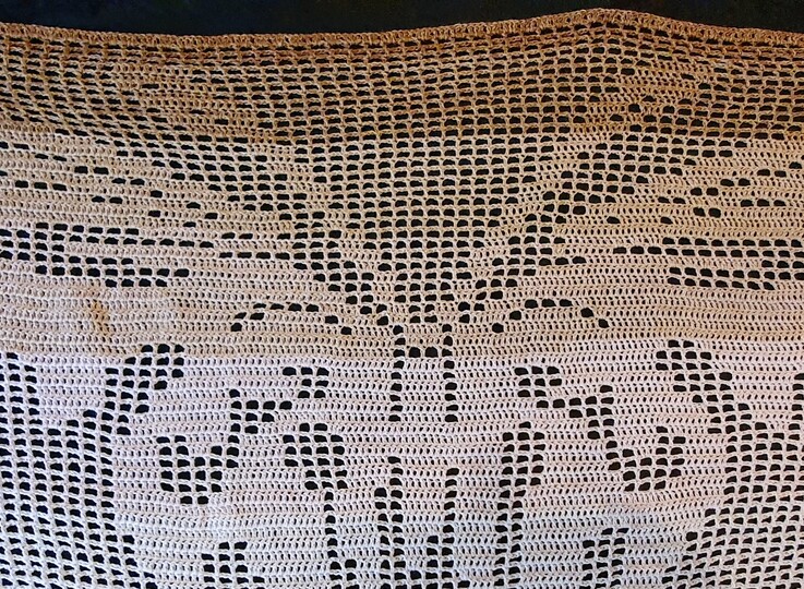 Schmetterling, Motivtuch, Häkeltuch, Dreieckstuch