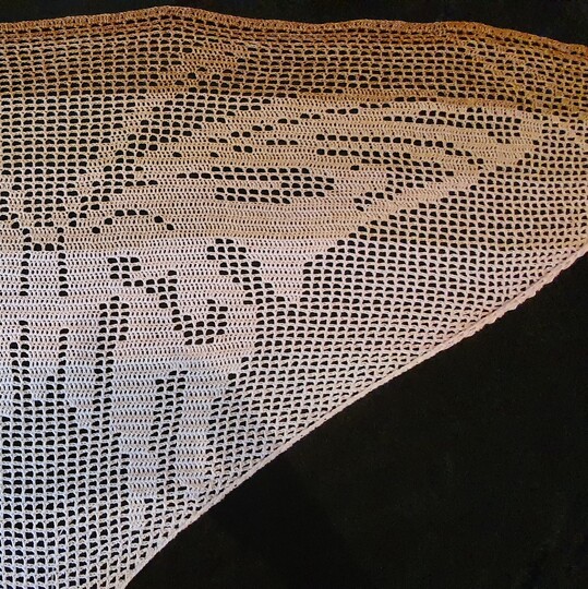 Schmetterling, Motivtuch, Häkeltuch, Dreieckstuch