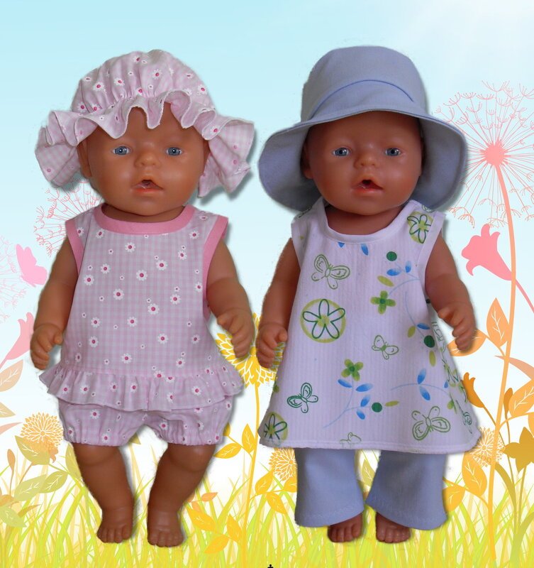 Schnittmuster und Nähanleitung für 13 Puppenmodelle  Gr. 43 cm - Bild 4