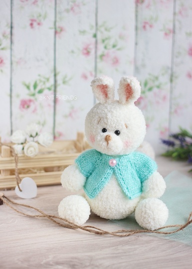 Crochet pattern 2 IN 1: amigurumi bear in a dress and bunny