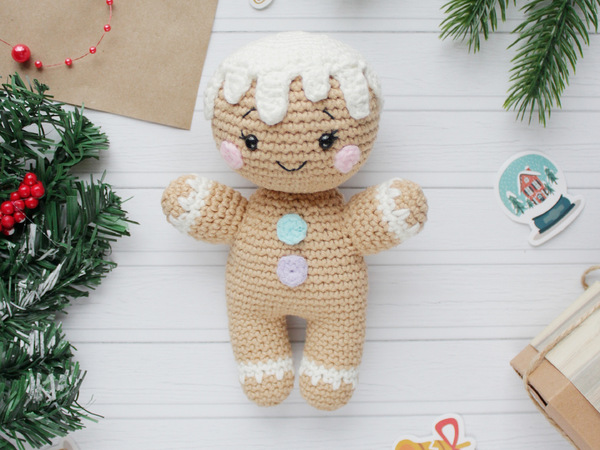 Crochet pattern Amigurumi gingerbread man
