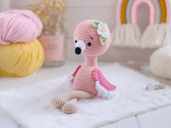 Crochet pattern Amigurumi flamingo PDF