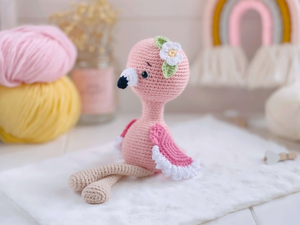 Crochet pattern Amigurumi flamingo PDF
