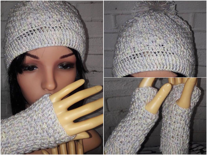 Häkelanleitung - Mützen- & Stulpen-Set "Schneekind"