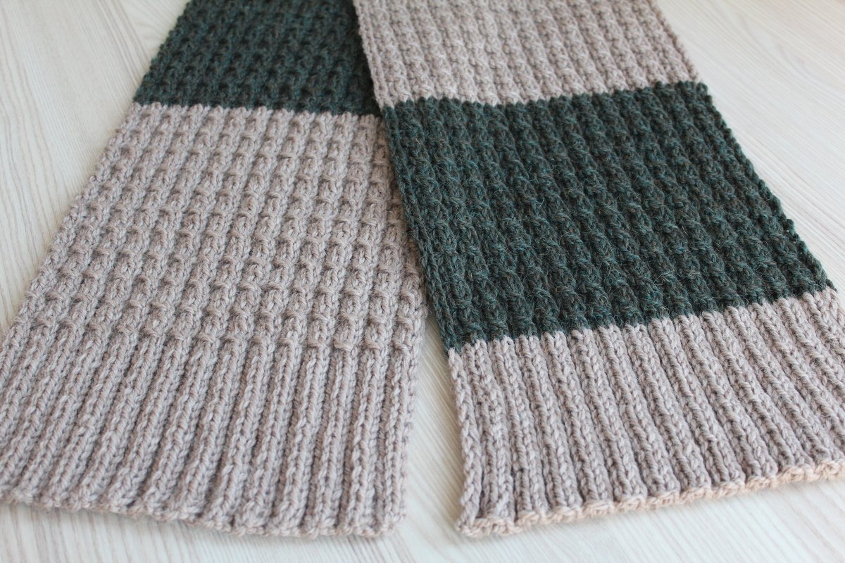 "Herbst" gestrickter Schal, PDF-Anleitung