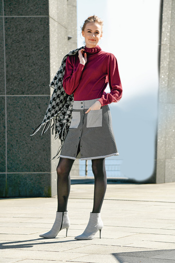 Kurzer Rock in Schwarz-Weiß (Nähanleitung)