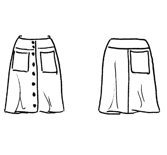 Kurzer Rock in Schwarz-Weiß (Nähanleitung)