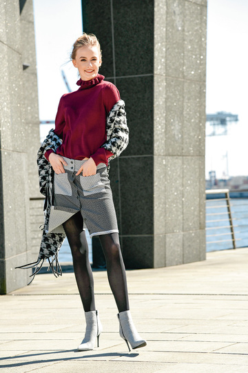 Kurzer Rock in Schwarz-Weiß (Nähanleitung)