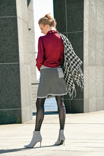 Kurzer Rock in Schwarz-Weiß (Nähanleitung)