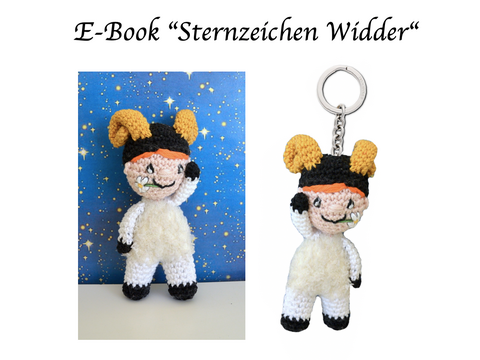 Häkelanleitung Sternzeichen Widder (ca. 13-14 cm)