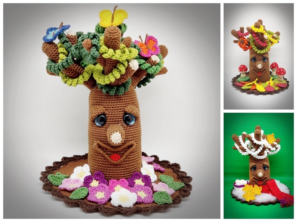 Häkelanleitung Deko 4-Jahreszeiten "Baumwicht Wurzel"